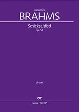 Schicksalslied, Op. 54 SATB Full Score cover